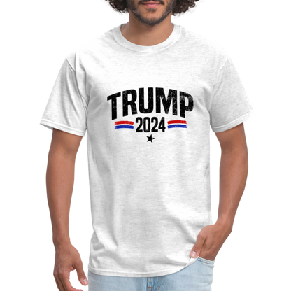 Trump 2024 I Am Voting For The Felon T-Shirt (Front and Back) - light heather gray