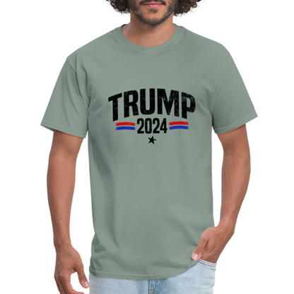 Trump 2024 I Am Voting For The Felon T-Shirt (Front and Back) - sage