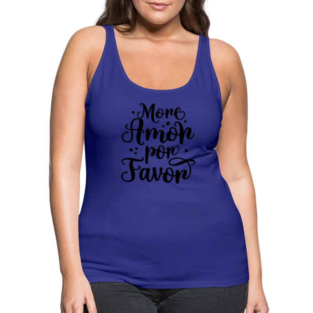 More Amor Por Favor Women’s Premium Tank Top - royal blue