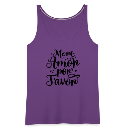 More Amor Por Favor Women’s Premium Tank Top - purple