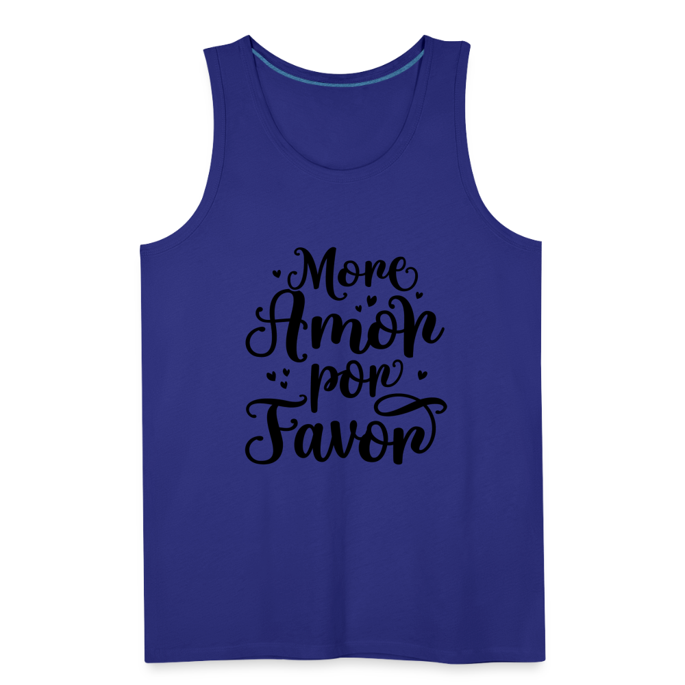 More Amor Por Favor Men’s Premium Tank Top - royal blue