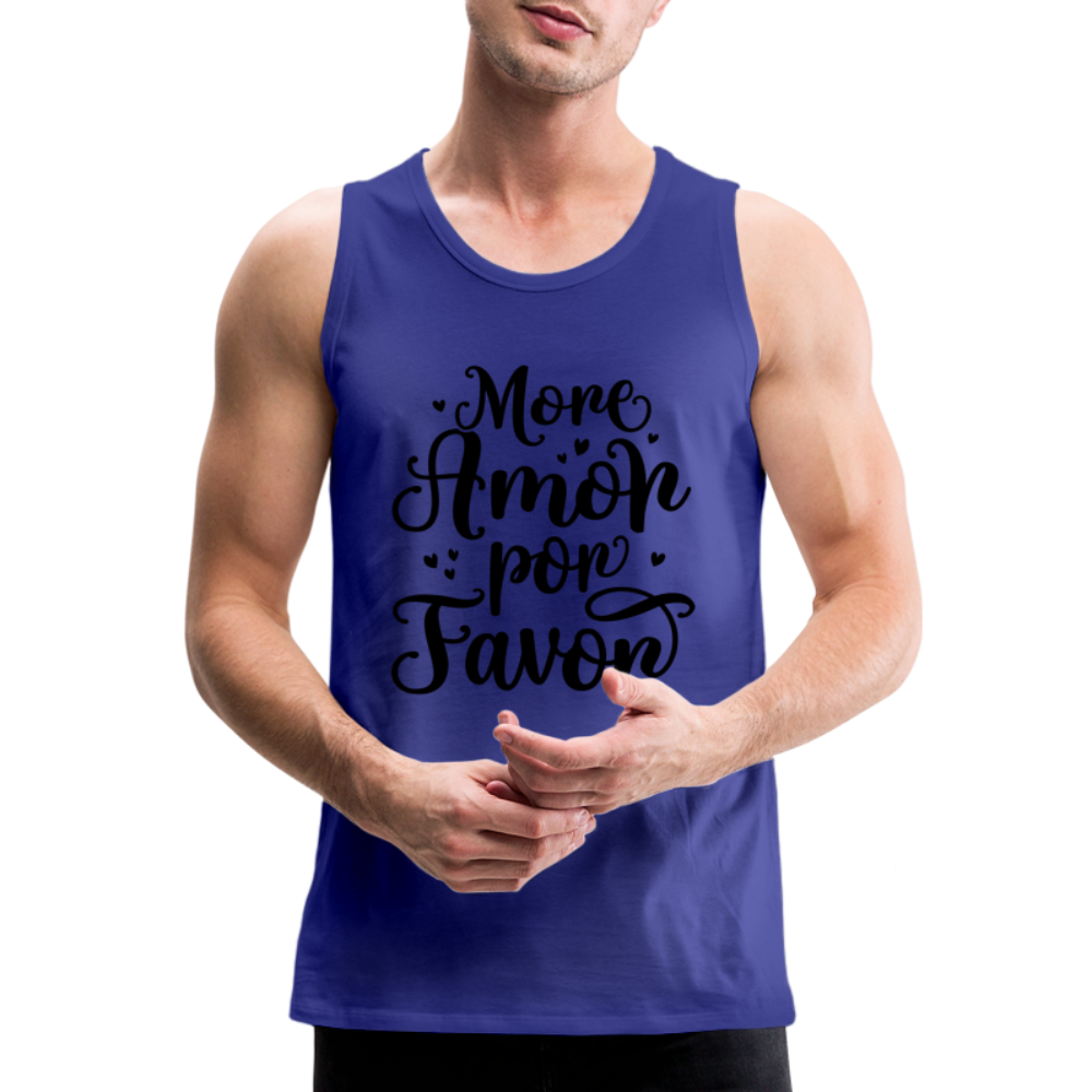 More Amor Por Favor Men’s Premium Tank Top - royal blue
