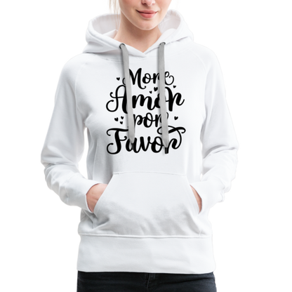 More Amor Por Favor Women’s Premium Hoodie - white