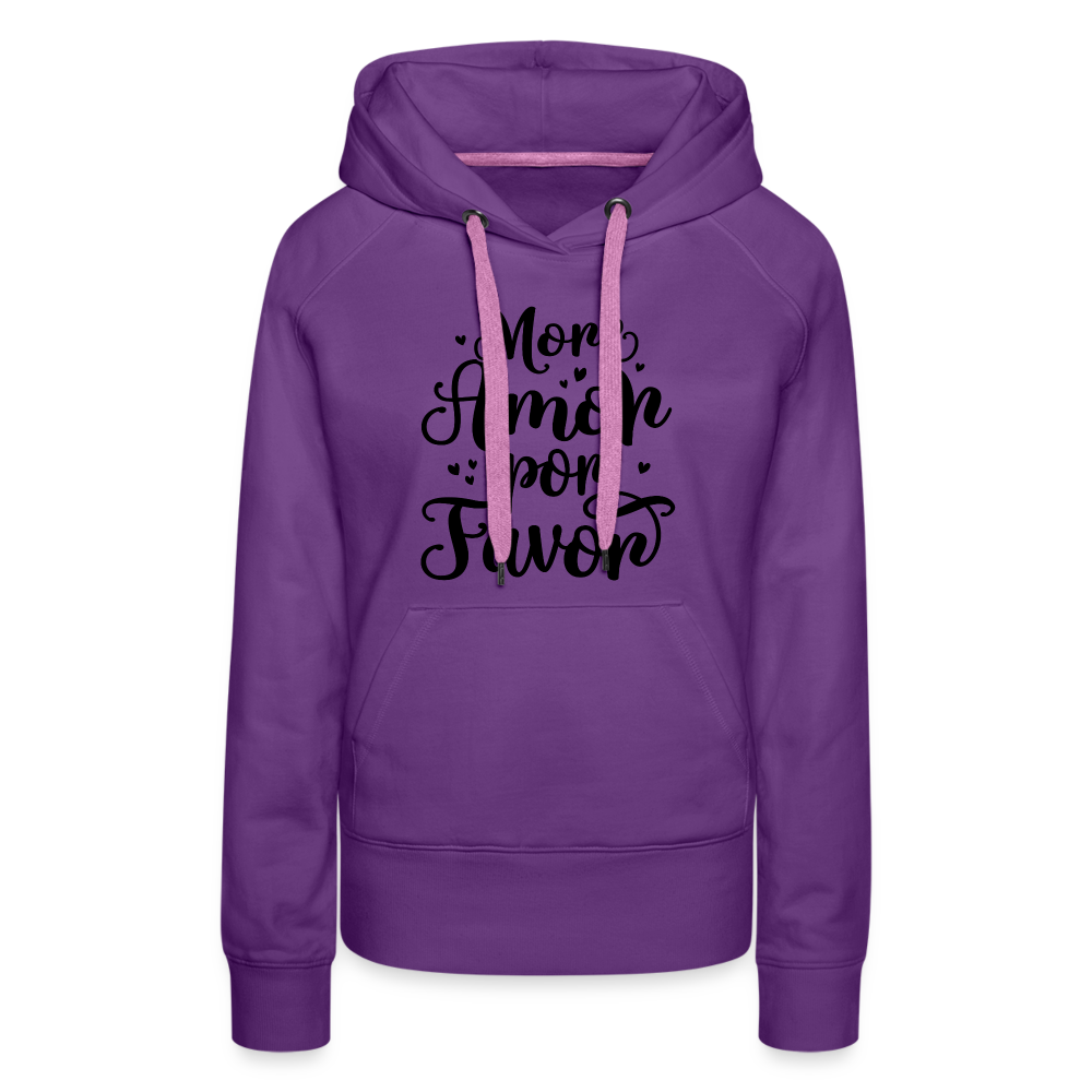 More Amor Por Favor Women’s Premium Hoodie - purple 