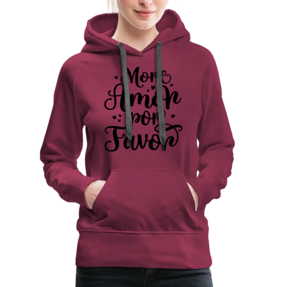 More Amor Por Favor Women’s Premium Hoodie - burgundy