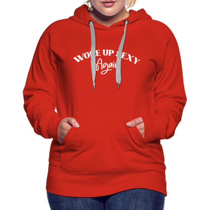 Woke Up Sexy Again Women’s Premium Hoodie - red