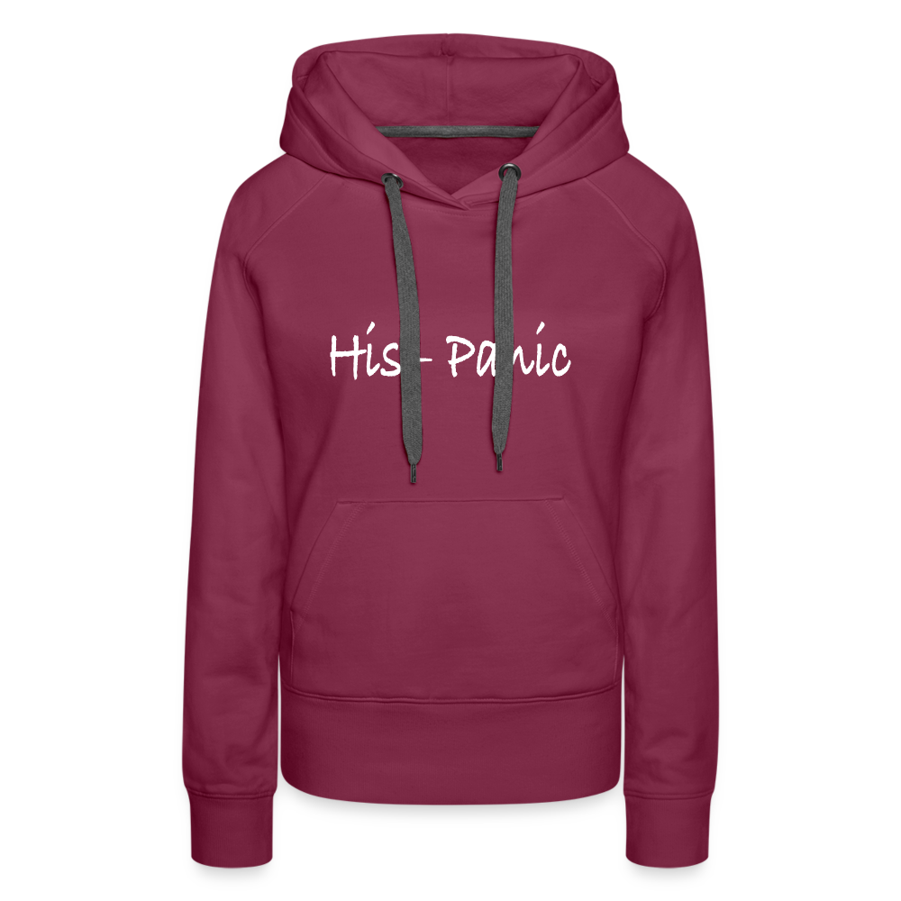 His - Panic Women’s Premium Hoodie (Hispanic Women) - burgundy