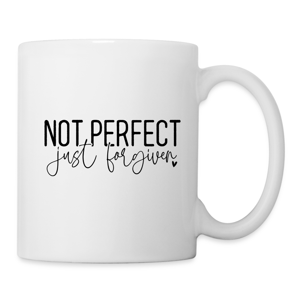 Not Perfect Just Forgiven Coffee Mug - white