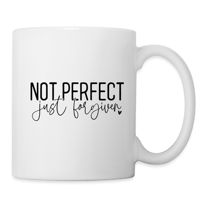 Not Perfect Just Forgiven Coffee Mug - white