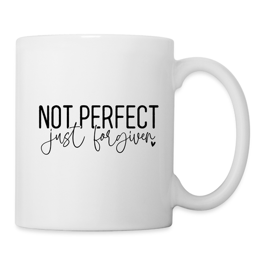 Not Perfect Just Forgiven Coffee Mug - white