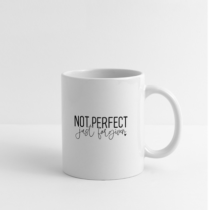 Not Perfect Just Forgiven Coffee Mug - white