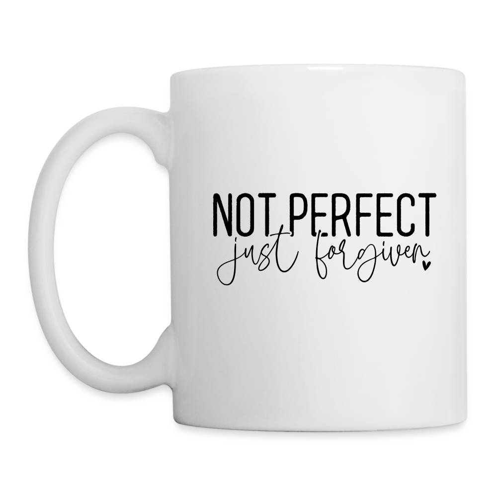 Not Perfect Just Forgiven Coffee Mug - white