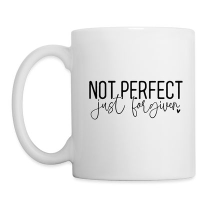 Not Perfect Just Forgiven Coffee Mug - white