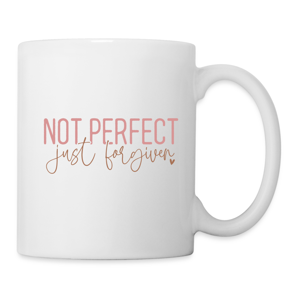 Not Perfect Just Forgiven Coffee Mug - white