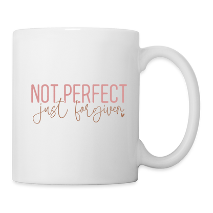 Not Perfect Just Forgiven Coffee Mug - white