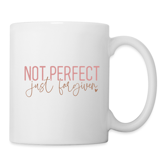 Not Perfect Just Forgiven Coffee Mug - white