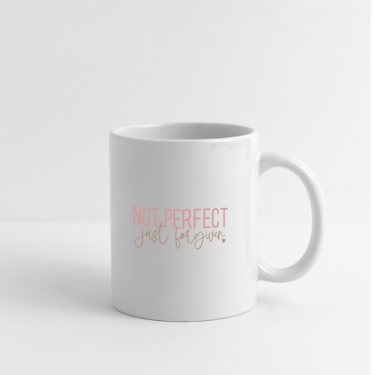 Not Perfect Just Forgiven Coffee Mug - white