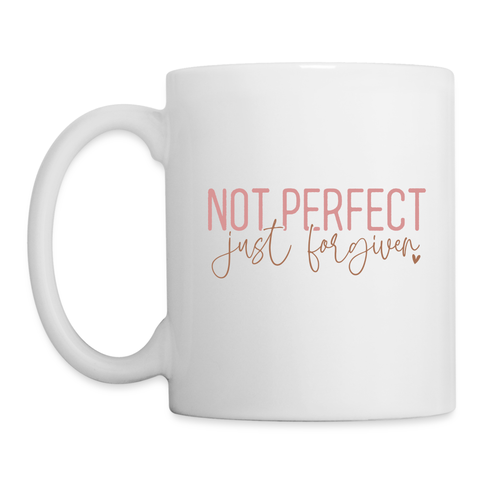 Not Perfect Just Forgiven Coffee Mug - white