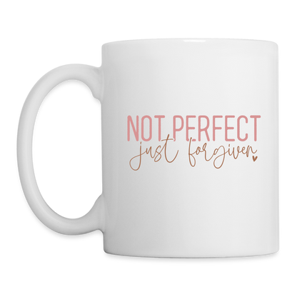 Not Perfect Just Forgiven Coffee Mug - white