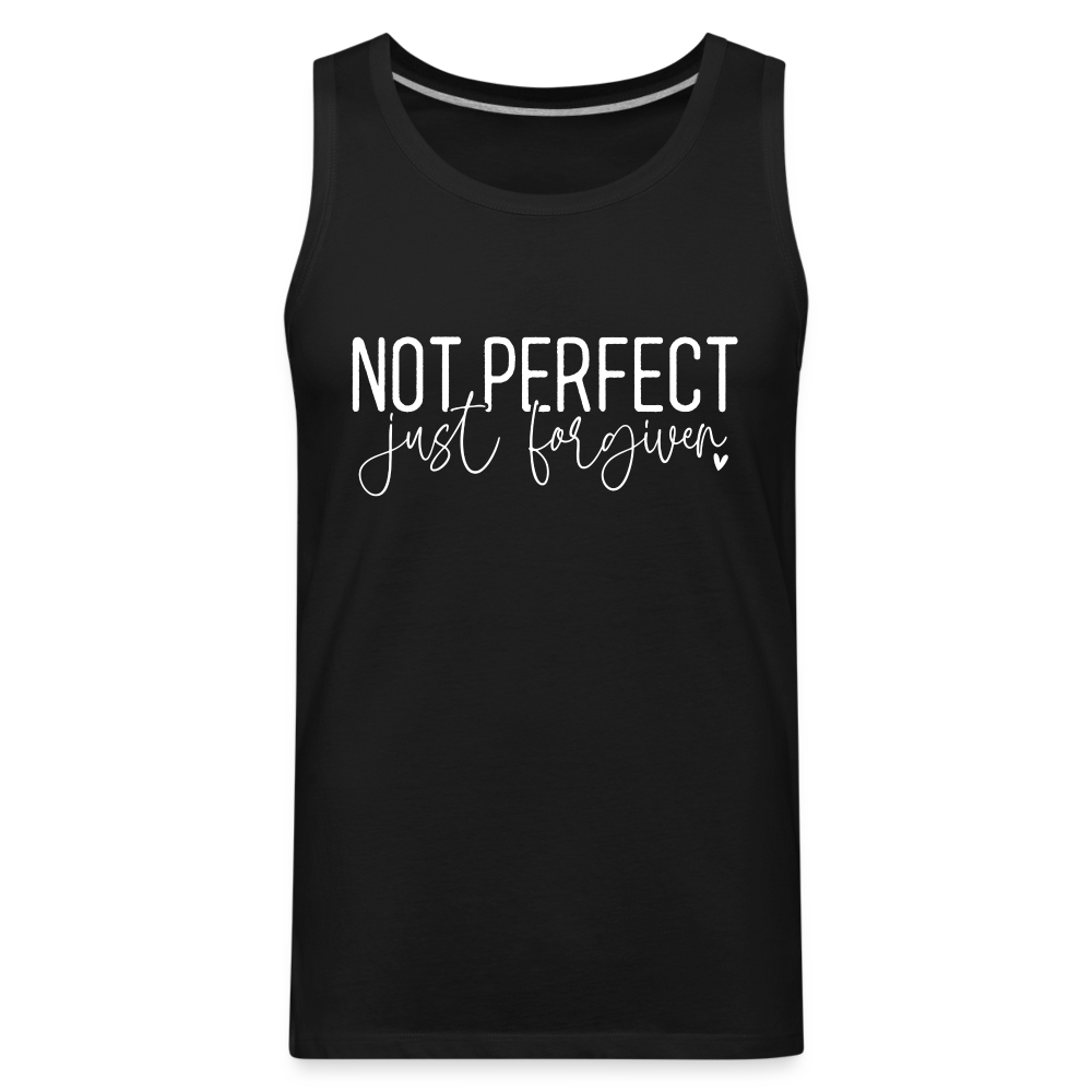 Not Perfect Just Forgiven Men’s Premium Tank Top - black