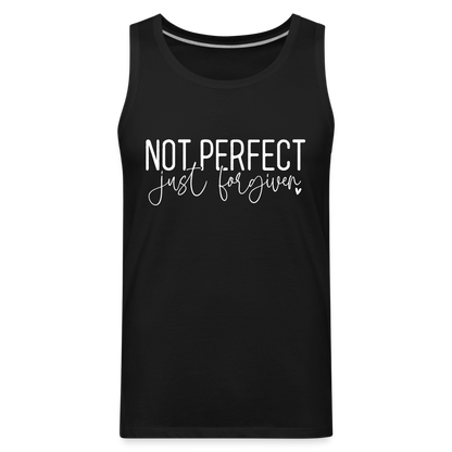 Not Perfect Just Forgiven Men’s Premium Tank Top - black