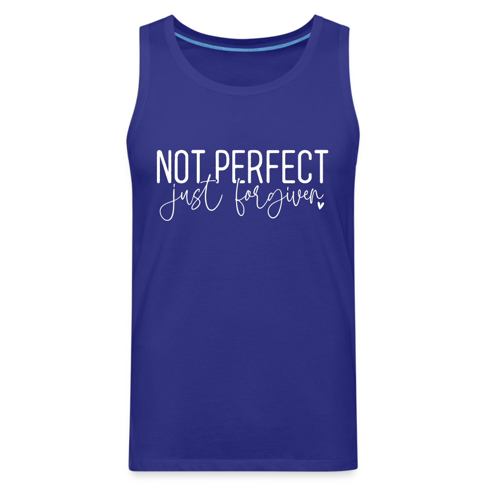 Not Perfect Just Forgiven Men’s Premium Tank Top - royal blue