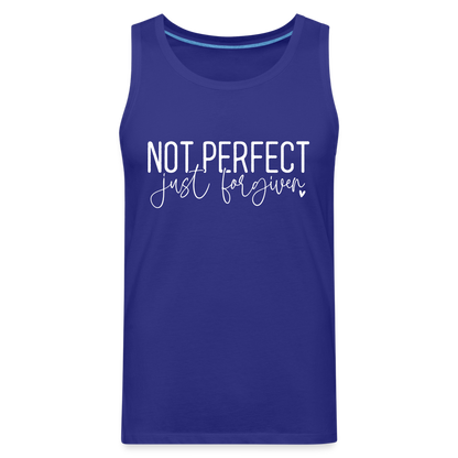 Not Perfect Just Forgiven Men’s Premium Tank Top - royal blue