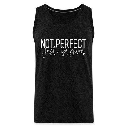 Not Perfect Just Forgiven Men’s Premium Tank Top - charcoal grey