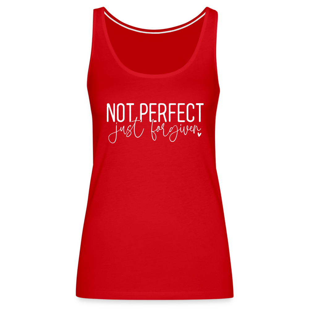 Not Perfect Just Forgiven Men’s Premium Tank Top - red