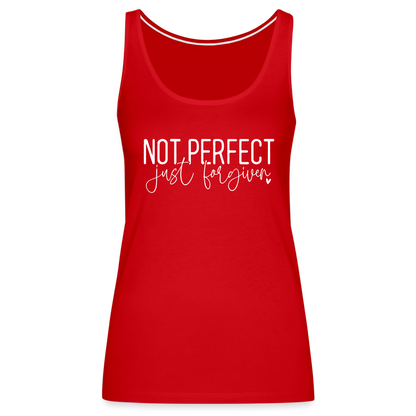 Not Perfect Just Forgiven Men’s Premium Tank Top - red