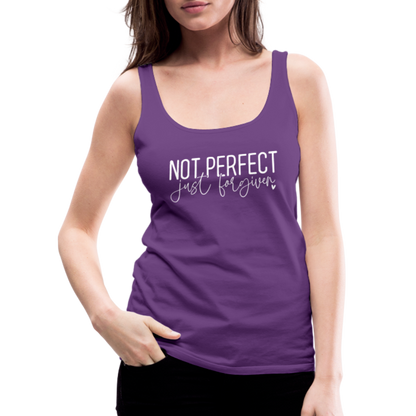 Not Perfect Just Forgiven Men’s Premium Tank Top - purple