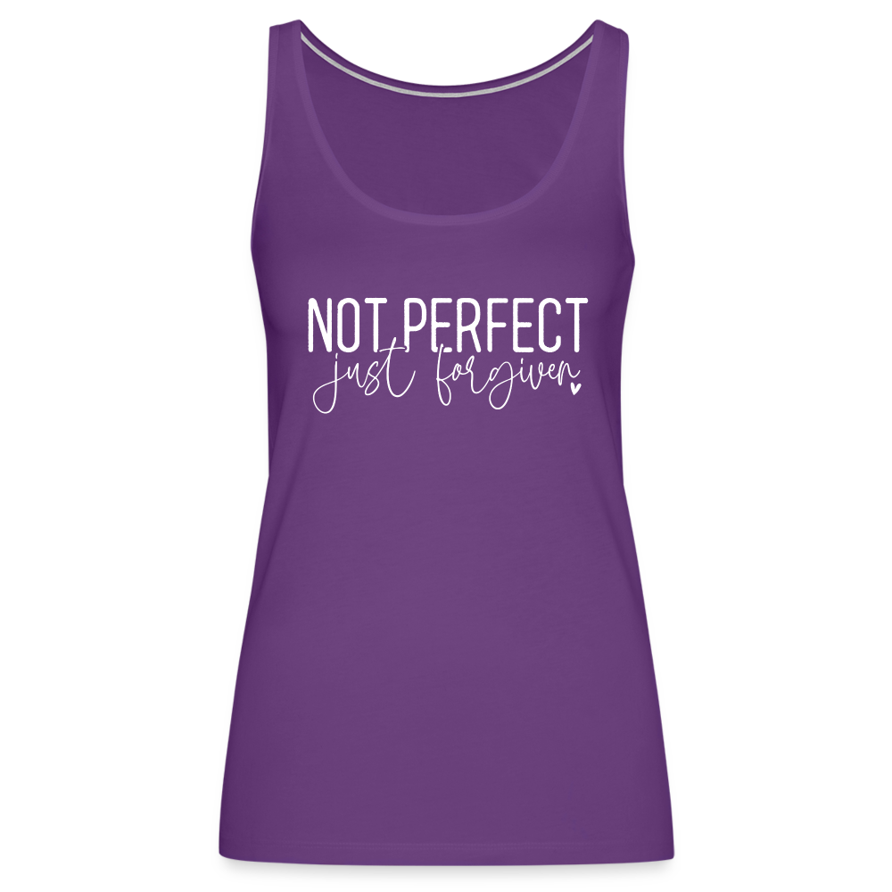 Not Perfect Just Forgiven Men’s Premium Tank Top - purple