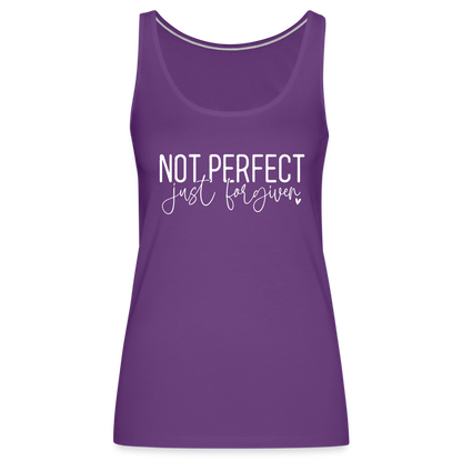 Not Perfect Just Forgiven Men’s Premium Tank Top - purple