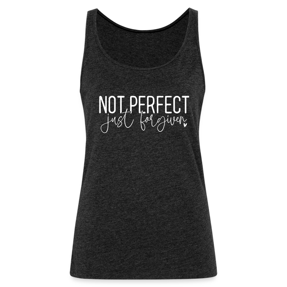 Not Perfect Just Forgiven Men’s Premium Tank Top - charcoal grey