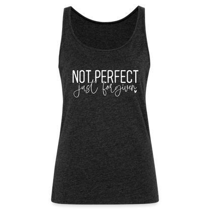 Not Perfect Just Forgiven Men’s Premium Tank Top - charcoal grey