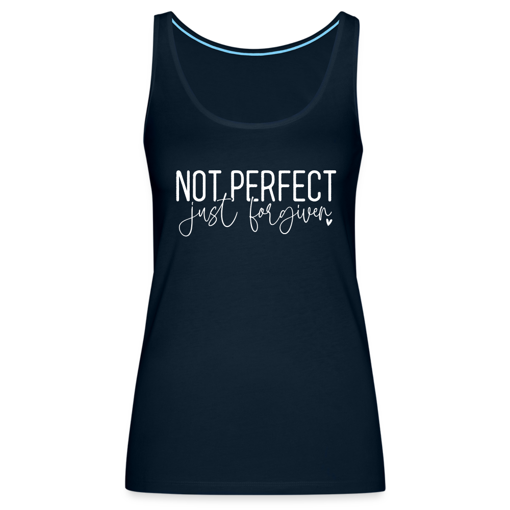 Not Perfect Just Forgiven Men’s Premium Tank Top - deep navy