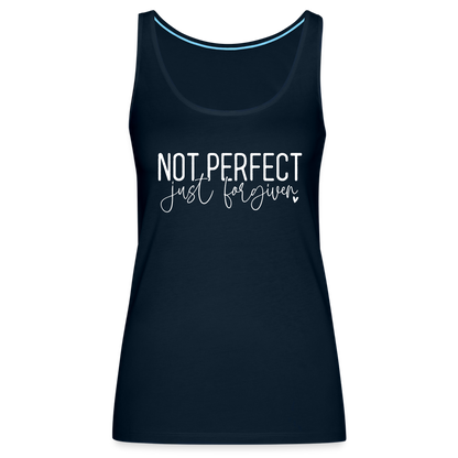 Not Perfect Just Forgiven Men’s Premium Tank Top - deep navy