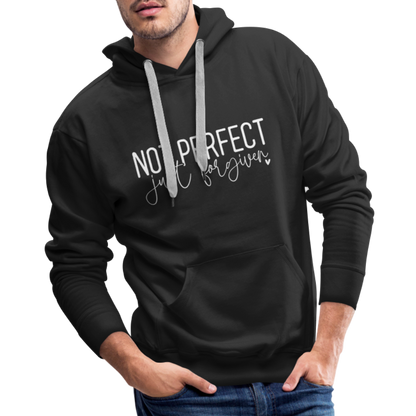 Not Perfect Just Forgiven Men’s Premium Hoodie - black