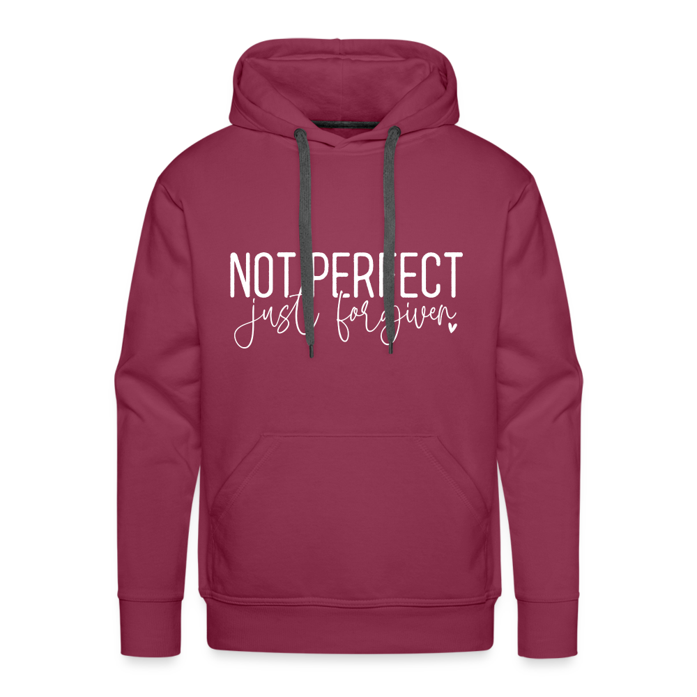 Not Perfect Just Forgiven Men’s Premium Hoodie - burgundy