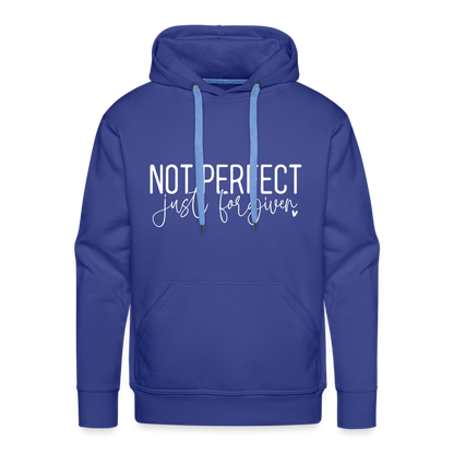 Not Perfect Just Forgiven Men’s Premium Hoodie - royal blue