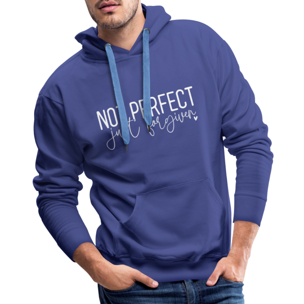 Not Perfect Just Forgiven Men’s Premium Hoodie - royal blue