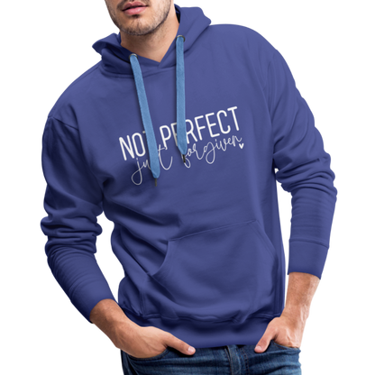 Not Perfect Just Forgiven Men’s Premium Hoodie - royal blue