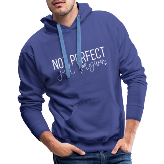 Not Perfect Just Forgiven Men’s Premium Hoodie - royal blue