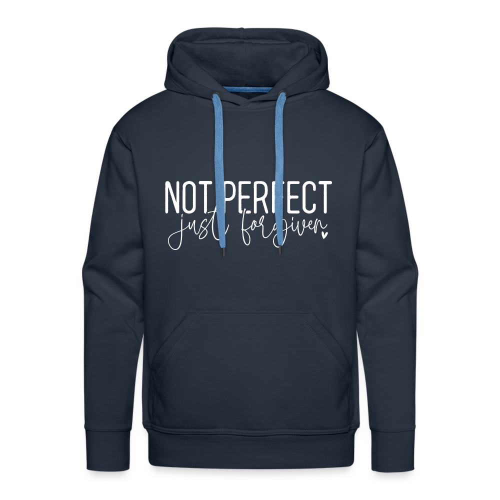 Not Perfect Just Forgiven Men’s Premium Hoodie - navy