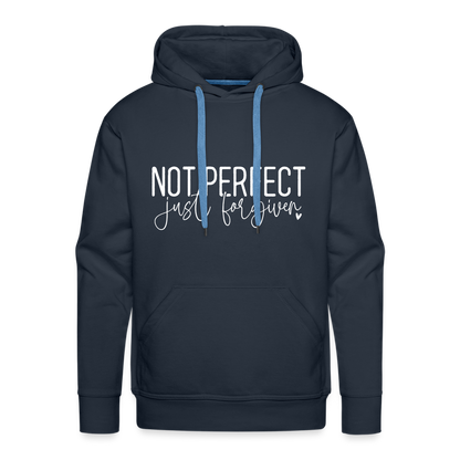 Not Perfect Just Forgiven Men’s Premium Hoodie - navy