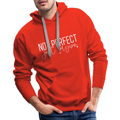 Not Perfect Just Forgiven Men’s Premium Hoodie - red