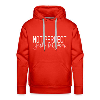 Not Perfect Just Forgiven Men’s Premium Hoodie - red