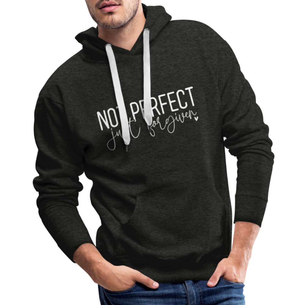 Not Perfect Just Forgiven Men’s Premium Hoodie - charcoal grey