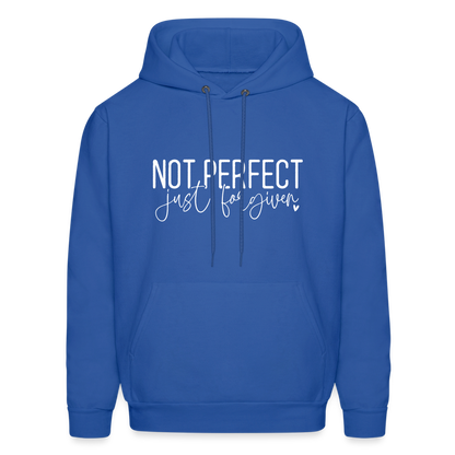 Not Perfect Just Forgiven Hoodie - royal blue