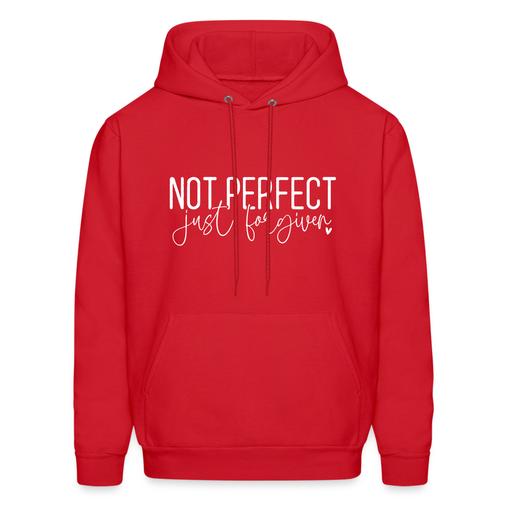 Not Perfect Just Forgiven Hoodie - red